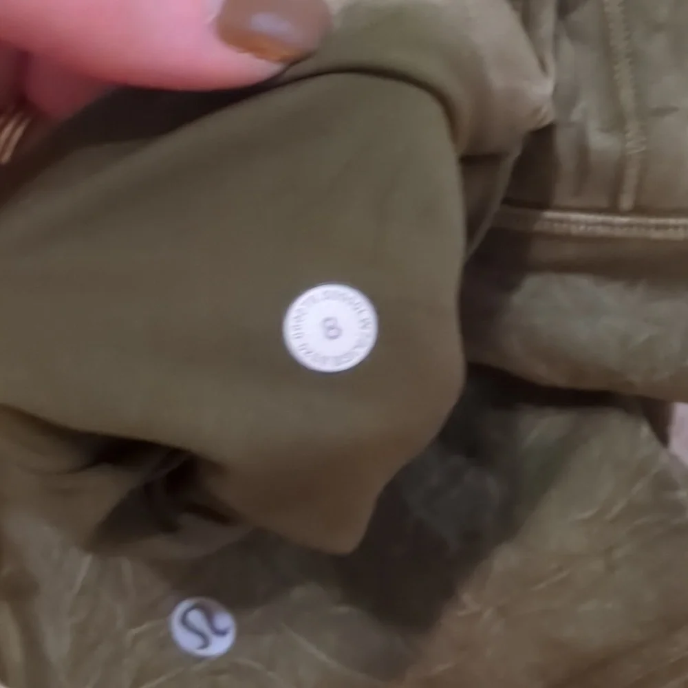 Olive Green Lululemon Bike Shorts - Picture 4 of 4